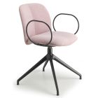 SCAB Mentha POP Draaibare Armleuningen Stoel Stof Roze