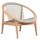 Vincent Sheppard Frida Lounge Fauteuil Teak Rope Dune White