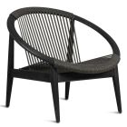 Vincent Sheppard Frida Lounge Fauteuil Teak Rope Onyx Black