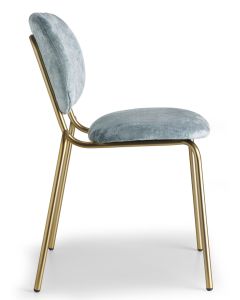 SCAB Si-Si Bold Stoel Chenille Stof  - Mat Goud Frame