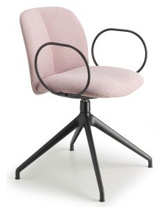 SCAB Mentha POP Draaibare Armleuningen Stoel Stof Roze