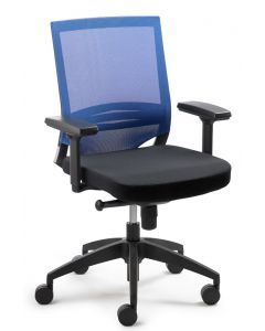 Werck24 Bureaustoel Portimao - Stof Blauw/Zwart