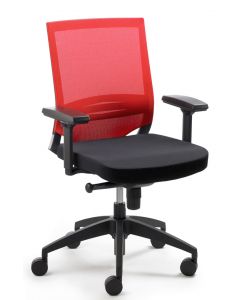 Werck24 Bureaustoel Portimao - Stof Rood/Zwart
