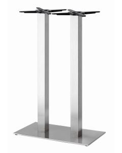 SCAB Tiffany Double Square Statafel Onderstel 109 cm - Mat Geborsteld Staal