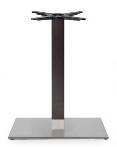 SCAB Tiffany Rechthoek Tafelonderstel 73 cm - Mat RVS - Wengé