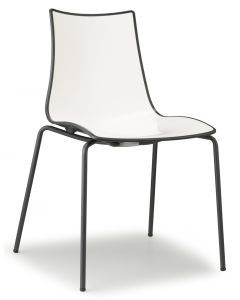 SCAB Zebra Bicolore Stoel Wit/Antraciet - Antraciet