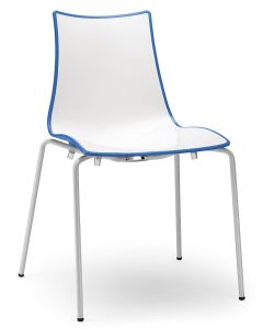 SCAB Zebra Bicolore Stoel Wit/Blauw - Wit