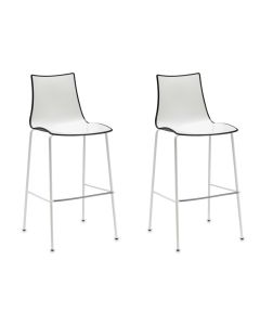 SCAB Zebra Bicolore Barkruk 80 cm - Wit/Antraciet - Wit