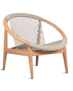 Vincent Sheppard Frida Lounge Fauteuil Teak Rope Dune White