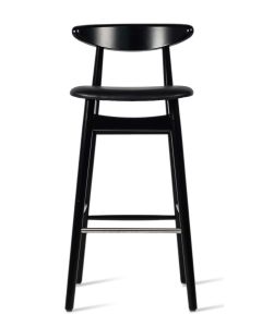 Vincent Sheppard Teo Barkruk 80 cm Zwart Kunstleer