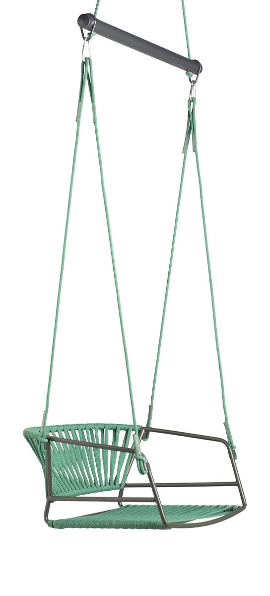  SCAB Lisa Swing Hangstoel Rope - Antracietgrijs/Groen