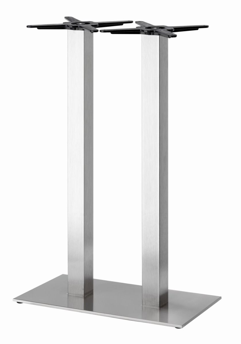  SCAB Tiffany Double Square Statafel Onderstel 109 cm - Mat Geborsteld Staal