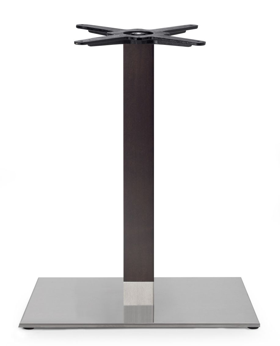  SCAB Tiffany Rechthoek Tafelonderstel 73 cm - Mat RVS - Wengé