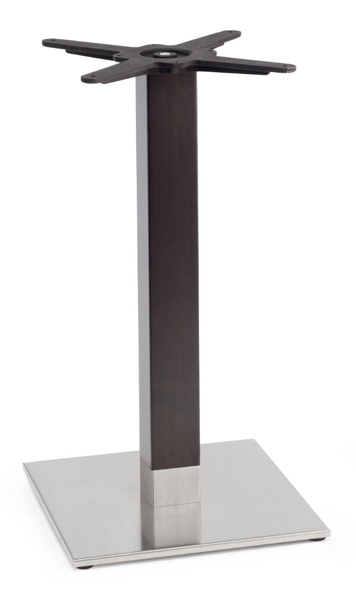  SCAB Tiffany Square Tafelonderstel 73 cm - Mat RVS - Wengé