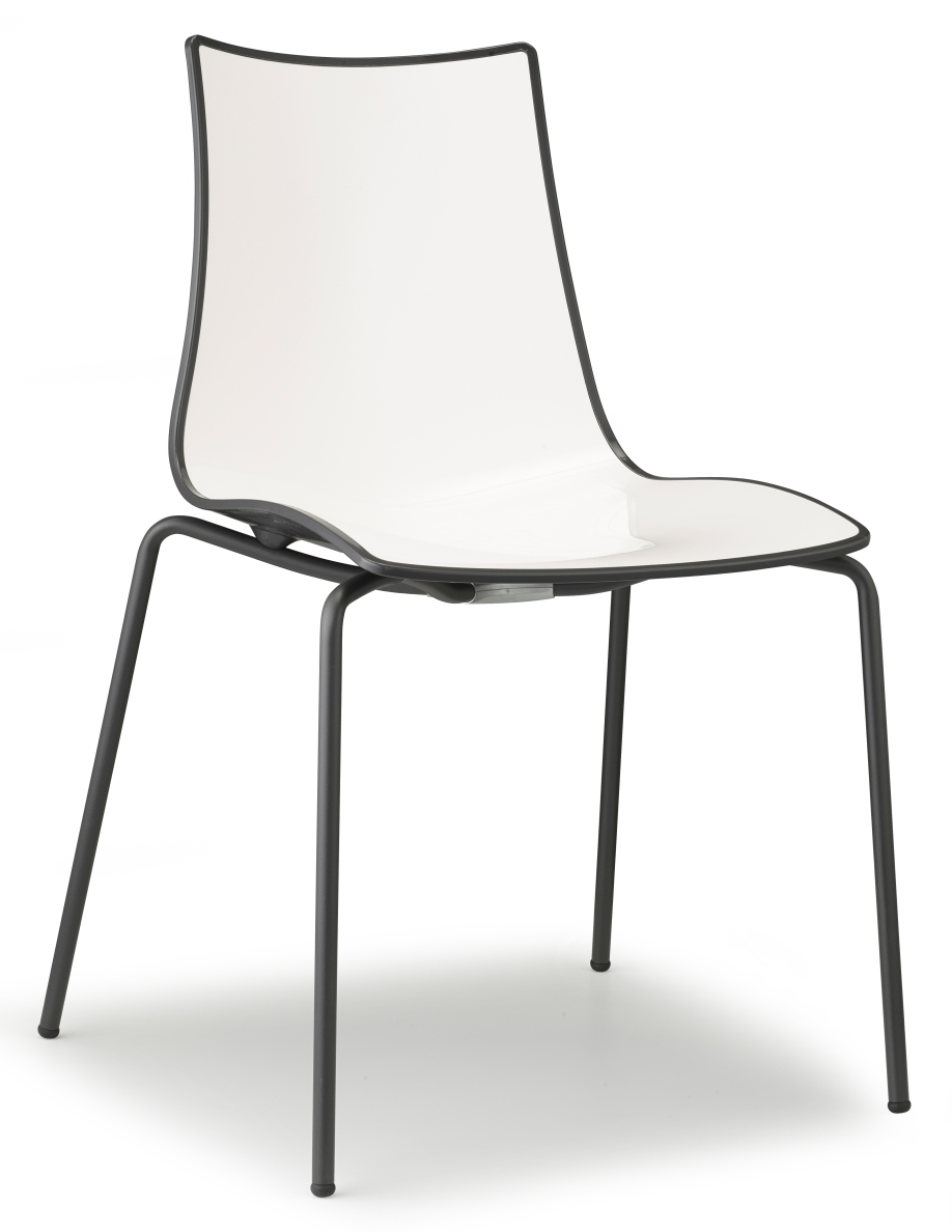  SCAB Zebra Bicolore Stoel Wit/Antraciet - Antraciet