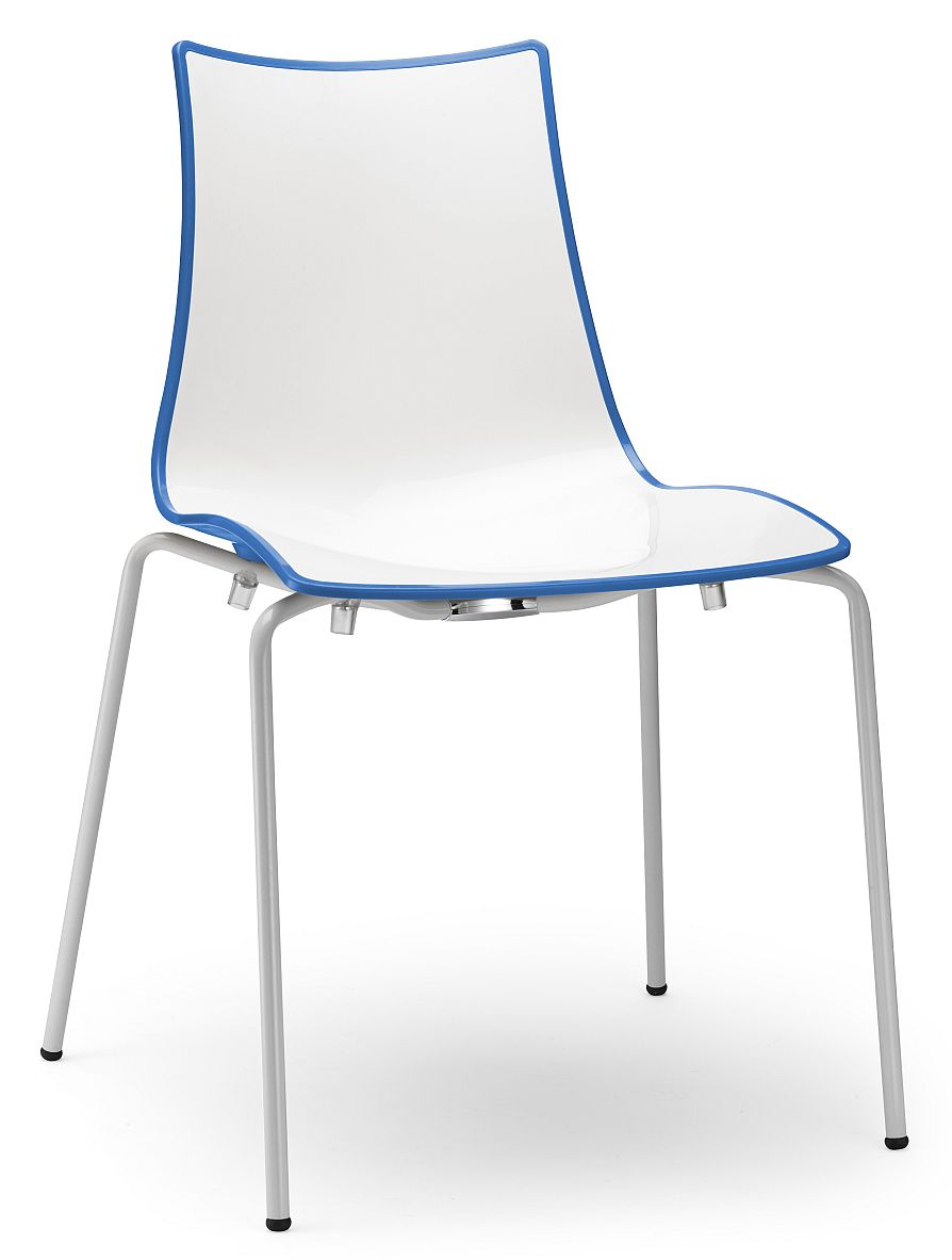  SCAB Zebra Bicolore Stoel Wit/Blauw - Wit