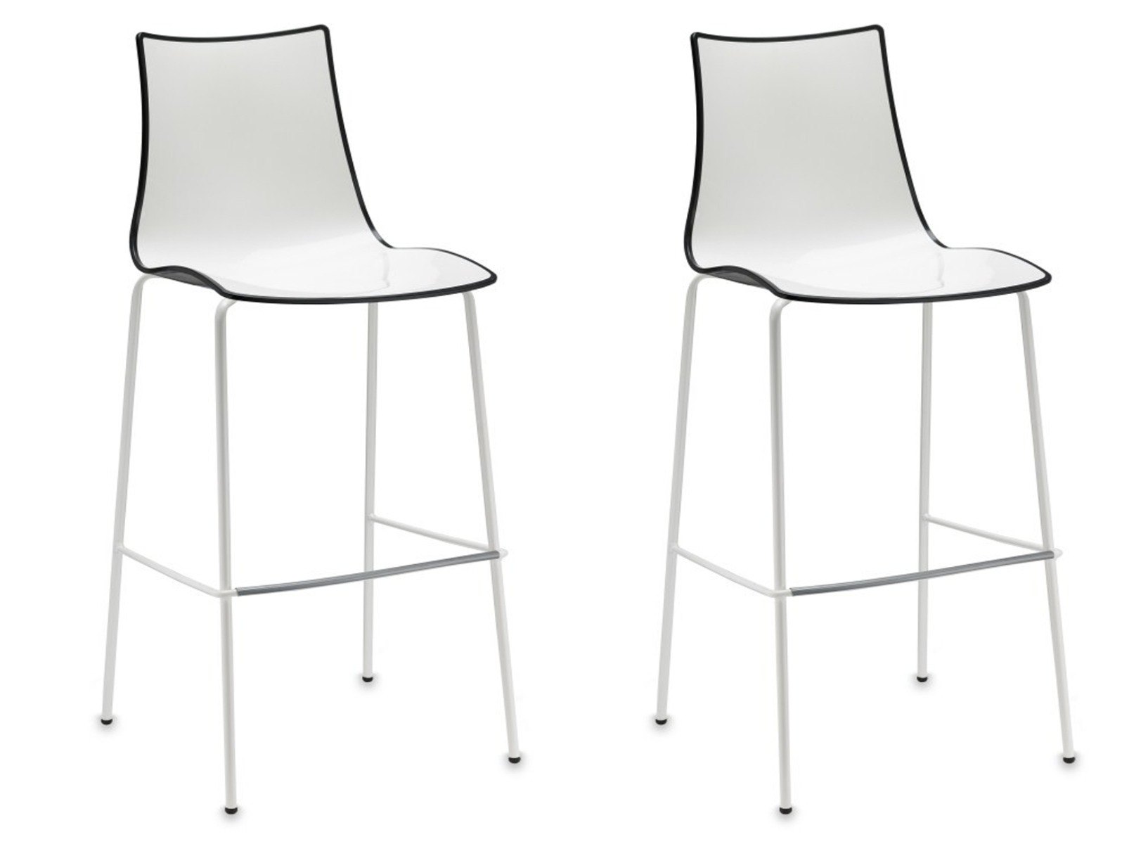  SCAB Zebra Bicolore Barkruk 80 cm - Wit/Antraciet - Wit