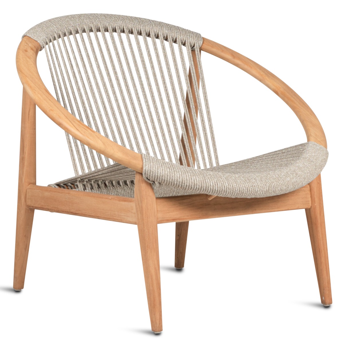  Vincent Sheppard Frida Lounge Fauteuil Teak Rope Dune White